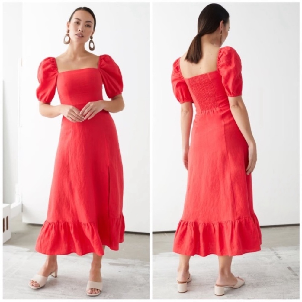 & Other Stories Maxi Dress with Puff Sleeves - Picture 9 of 10